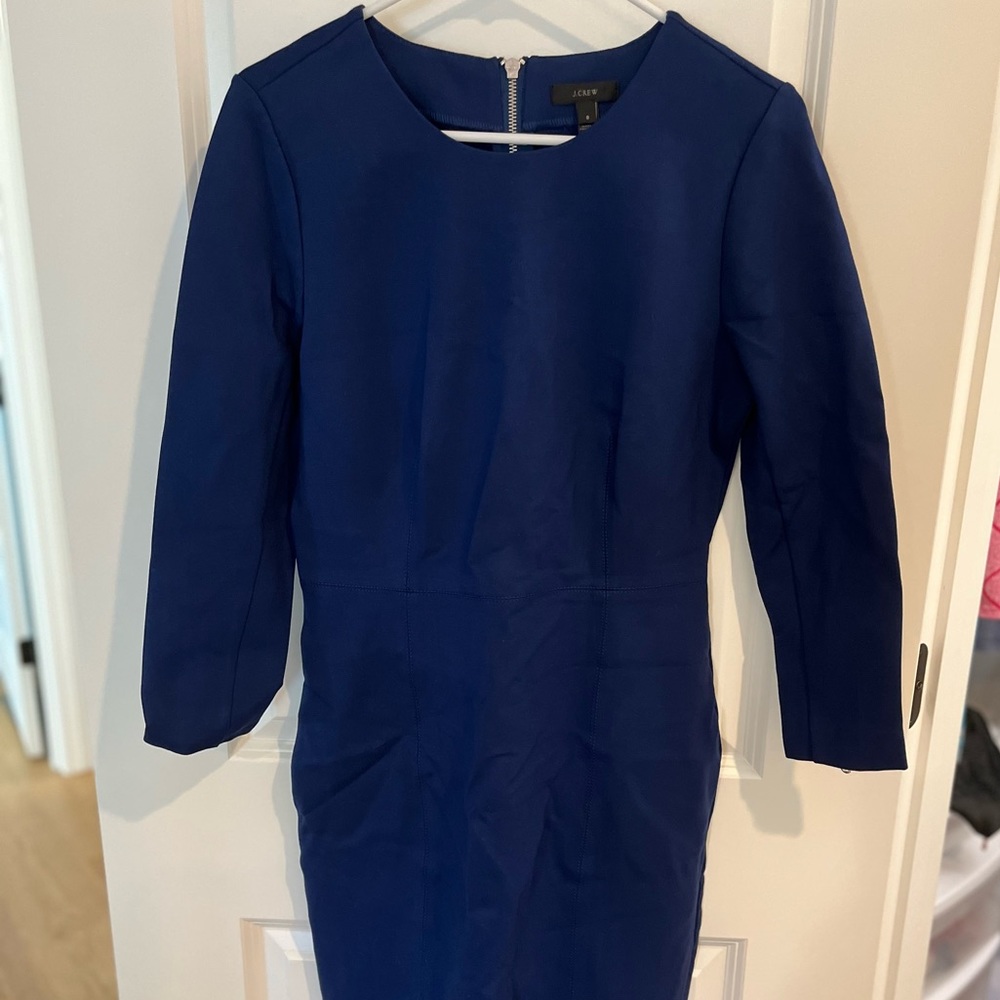 J.Crew 3/4 sleeve dress with zipper detail